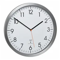 TFA Dostmann Funk-Wanduhr Silber - Uhrtyp: Analog - Betriebsart: Batteriebetrieb - Funksignal: Ja - Funktionen: Zeit - Form: Rund - Detailfarbe: Silber