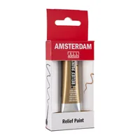 Amsterdam Acrylfarbe Reliefpaint 802 Hellgold deckend, 20 ml - Art: Acrylfarbe - Detailfarbe: Weiss - Gold - Set: Nein - Verpackungseinheit: 1 Stück