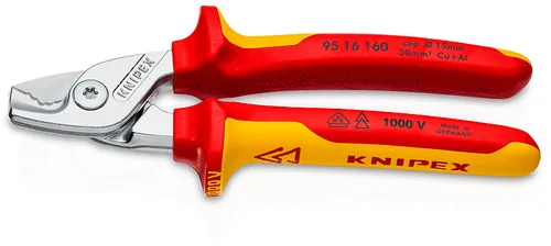 KNIPEX Kabelschere mit Stufen- schnitt isoliert