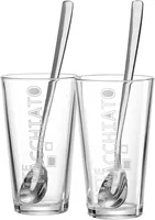 Ritzenhoff & Breker Latte Macchiato Becher Lena 350 ml, 2 Stück - Material: Edelstahl - Glas - Tassen Typ: Latte Macchiato Becher - Ausstattung: Löffel - Detailfarbe: Silber - Transparent - Verpackungseinheit: 2 Stück - Volumen: 350 ml