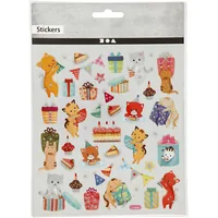 Creativ Company Motivsticker Katze/Geburtstag 1 Blatt - Motiv: Katze