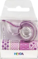 Heyda Washi Tape Blumen mini Pink - Detailfarbe: Pink - Länge: 3 m - Set: Ja - Breite: 12 mm