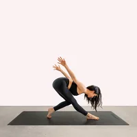 Luviyo Studio Yogamatte Schwarz - Breite: 68 cm - Nachhaltigkeit: Nicht angegeben - Länge: 185 cm - Sportart: Lifestyle - Farbe: Schwarz - Dicke: 0.4 cm