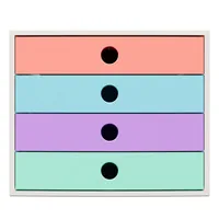 Exacompta 227707D unité de tiroir de bureau Multicolore