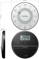 Needit ParkOne parking disc Black, White, Metallic Electronic