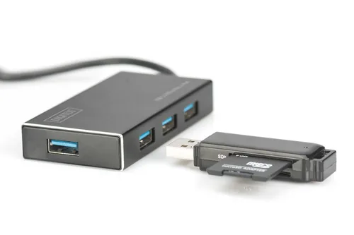 USB 3.0 OFFICE HUB 4-PORT INCL 5V/2A POWER SUPPLY ALU