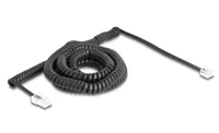 DELOCK TelefonkabelSpiralkabel RJ11 St. zu RJ45 St. 10m S.
