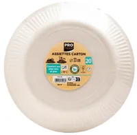 PRO nappe Einwegteller 23 cm, 20 Stück, Grau - Produkttyp: Einwegteller - Materialtyp: Papier - Material: Pappe - Detailfarbe: Grau - Verpackungseinheit: 20 Stück