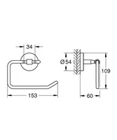 GROHE Toilettenpapierhalter Start Cosmopolitan Chrom - Anzahl Rollen: 1 - Befestigung: Verschraubt - Kleben - Detailfarbe: Chrom - Aufhängevorrichtung: Keine Angaben - Detailmaterial: Metall - Grundmaterial: Metall