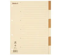 BIELLA Kartonregister A4 46444600U braun/beige 6-teilig