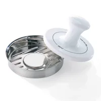 GEFU Burgerpresse Spark Rund - Detailfarbe: Weiss - Form: Rund - Material: Edelstahl - Porzellan
