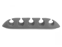 Delock Kabelhalter 2x3 Stück, weiss, grau, 5 Durchführungen 6 Stück - Produkttyp: Kabel-Clip - Ausstattung Kabelmanagement: Set - Selbstklebend - Verpackungseinheit: 6 Stück - Material: TPR - Detailfarbe: Grau - Weiss