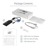 StarTech KVM Console to Laptop USB 2.0 Portable Crash Cart Adapter with File Transfer & Video Capture - Portable KVM Console