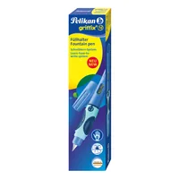 Pelikan Füllfederhalter Griffix A, für Rechtshänder, Blau - Strichstärke: A - Set: Nein - Bedienungsseite Stift: Rechtshänder - Ergnonomisch Schreiben: Ja - Anwender: Kinder - Schüler - Schriftfarbe: Königsblau
