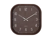 KARLSSON Wanduhr Elemental Cuadrado 30 x 30 cm, Schokoladenbraun - Uhrtyp: Analog - Betriebsart: Akkubetrieb - Batteriebetrieb - Funksignal: Nein - Funktionen: Zeit - Form: Quadrat - Detailfarbe: Braun