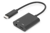 DIGITUS USB 3.1 Verteilerkabel Typ C-Klinke StBuBu 0.2m sw