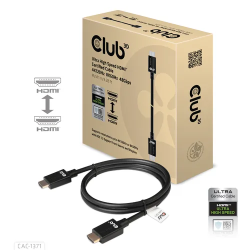 CLUB3D CAC-1371 HDMI cable HDMI Typ A (Standard) Schwarz