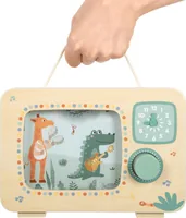 small foot Spieluhr Fernseher Safari - Altersempfehlung ab: 24 Monaten - Material: Holz - Kunststoff - Stoff - Textil - Nachhaltigkeit: FSC® - Detailfarbe: Mehrfarbig