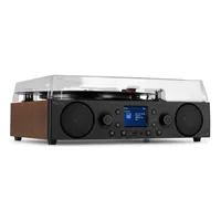 Audizio Plattenspieler Tulsa Braun/Schwarz - Detailfarbe: Braun - Schwarz - Plattenspieler Antriebsart: Riemenantrieb - Platte Geschwindigkeit: 45 U/min - 33? U/min - 78 U/min - Tonabnehmer: Dabei - Tonarm: Gerade - Anwender: HiFi
