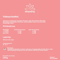 kleandrop Pulverwaschmittel Vollwaschmittel 0.45 kg - Einsatzgebiet: Universal - Waschmitteltyp: Pulver - Duft: Frische Brise - Anzahl Waschladungen: 60 - Packungsgrösse: 0.45 kg - Parfümiert: Ja