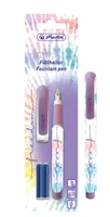 Herlitz Füllfederhalter New Batik Freedom Medium (M), Violett - Strichstärke: Medium (M) - Set: Nein - Verpackungseinheit: 1 Stück - Schriftfarbe: Königsblau - Anwender: Jugendliche - Schüler - Stiftfarbe: Violett
