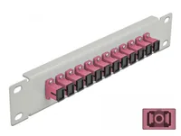 Delock 10? LWL Patchpanel 12 Port SC Simplex violett 1 HE grau
