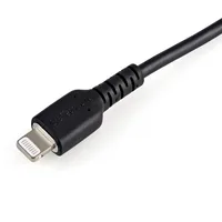 StarTech.com 15cm(6 in) Durable Black USB-A to Lightning Cable, Heavy Duty Rugged Aramid Fiber USB Type A to Lightning Charger/Sync Power Cord, Apple MFi Certified iPad/iPhone 12 Pro Max - iPhone 7/8/11/11 Pro (RUSBLTMM15CMB)