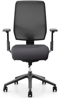 Giroflex Bürostuhl 68 mit Netzrücken und Armlehnen, Charcoal - Produkttyp: Bürostuhl - Material Bezug: Stoff - Armlehnen: Ja - Material Fuss: Aluminium - Rückenart: Netzrücken - Rollenart: Hartbodenrollen