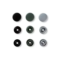 Prym Druckknöpfe Color Snaps Love Grau, Ø 12,4 mm, 30 Stück - Detailfarbe: Grau