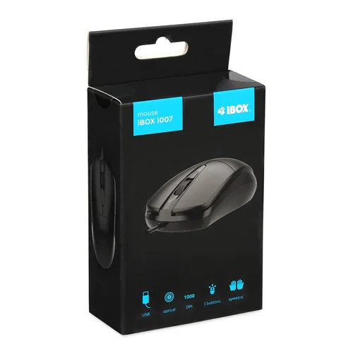 iBox IMOF010 mouse Universal Ambidextrous USB Type-A Optical 1600 DPI