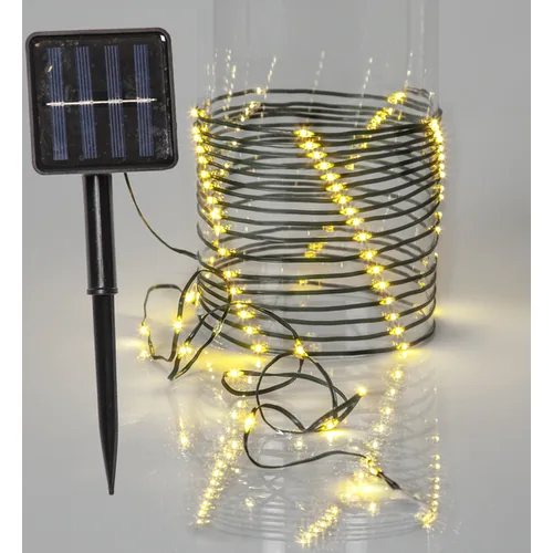 Star Trading Lichterkette Solar Dew Drop Micro, 100 LEDs, 740 cm, Grün - Produkttyp: Lichterkette - Betriebsart: Solarbetrieb - Set-Typ: Starterset - Fernbedienung: Nein - Smart Home: Nicht kompatibel - Lichtfarbe: Warmweiss (WW)