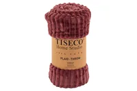 Tiseco RIBBLE throw blanket 130 x 160 cm Polyester Bordeaux