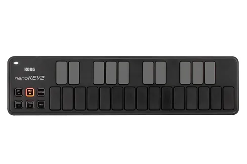 Korg Controller nanoKEY2 – 25 Tasten, Schwarz - Motorisierte Fader: Nein - Optimiert für: Universal - Detailfarbe: Schwarz