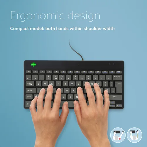 R-Go Tastatur Compact Break UK-Layout verkabelt schwarz