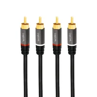 Logilink Audiokabel 2x Cinch -> 2x Cinch RCA 0.5m, black