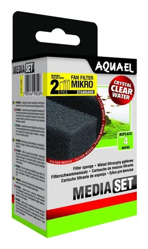 Aquael Filterzubehör Fan mikro Plus - Produkttyp: Filtermaterial - Grundfarbe: Weiss