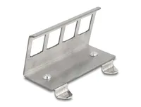 DELOCK Keystone Metall Halterung 4 Port für Hutschiene