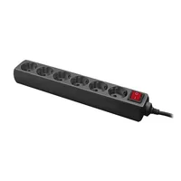 Logilink Steckdosenleiste 6-fach, 1,4m, m. Schalter schwarz