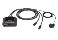 ATEN 2-Port USB-C 4K DisplayPort KVM Switch with Remote Port Selector