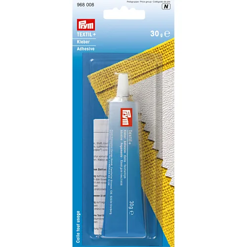 Prym Textilkleber Textil, mit 30 g - Eigenschaft: Flüssig - Geeignete Oberflächen: Leder - Textilien - Gummi - PVC - Holz - Metall - Packungsgrösse: 1 Stück - Detailfarbe: Keine Angabe - Art: Textilkleber