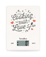 Terraillon Küchenwaage Cooking USB Weiss - Bedienungsart: Sensortasten - Messschritte: 1 g - Tara-Zuwiegefunktion: Ja - Detailfarbe: Weiss - Gewicht Max.: 5 kg - Material: Glas - Kunststoff