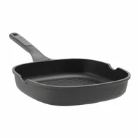 BergHOFF Grillpfanne Leo Stone+ 26 cm - Material: Aluminium - Pfannentyp: Grillpfanne - Kompatible Kochfelder: Backofen - Glaskeramik - Gas - Halogen - Induktion - Elektro - Antihaftbeschichtung: Ja - Detailfarbe: Schwarz - Set: Nein