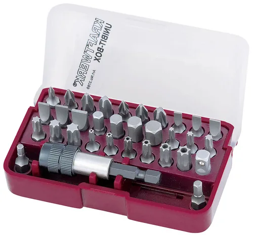 Kraftwerk Bit-Set 1/4 33-teilig, mit Torx-TR - Set: Ja - Bit-Typ: Philips - Pozidriv - Torx - Innensechskant - Schlitz - Grösse: Diverse