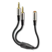 sonero 2x 3.5mm auf 3.5mm Audio Adapter 0.25 m - Kabeltyp: Adapterkabel - Audioanschluss Seite A: 3.5 mm Klinke - Klinke 3.5 mm - male - Audiokanäle: Stereo - Audioanschluss Seite B: Klinke 3.5 mm - female - 3.5 mm Klinke - Detailfarbe: Schwarz - Länge: 0