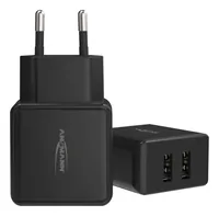Ansmann HC212 - Netzteil - 12 Watt - 2400 mA - 2 Ausgabeanschlussstellen (USB)
