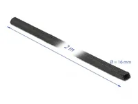 Delock Gewebeschrumpfschlauch 2 m x 16 mm Schwarz - Detailfarbe: Schwarz - Durchmesser: 16 mm - Länge: 2 m - Material: Polyester - Polyolefin