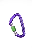 Wild Country Carabiner Session Screw Gate Lila - Farbe: Lila - Bruchkraft min.: 8 kN - Verrigelungssystem: Kein Spezifisches - Belastbarkeit längs: 8 kN - Belastbarkeit offen: 8 kN - Einsatzbereich Klettern: Bigwall-Klettern etc. - Felsklettern