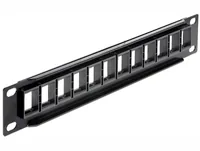 Delock Patchpanel Keystone 12-Port 10 Rack - Montage: 10 Rack - Anzahl Ports: 12 - Patchpaneltyp: Keystone - Patchpanel Cat: Leerpanel