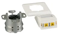 EFB FO Datendose UP, 2 SC-S Kupplungen OM3 mit Shutter, integrierter Spleihalter