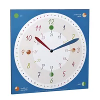 TFA Dostmann Kinder-Lernuhr Tick & Tack 30 x 30 cm, Mehrfarbig - Form: Eckig - Detailfarbe: Mehrfarbig - Uhrtyp: Analog - Funksignal: Nein - Funktionen: Zeit - Detailmaterial: Mitteldichte Holzfaserplatte (MDF) - Karton